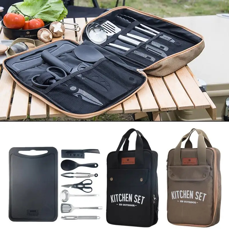 Quality Camping Cooking Set - 8 adet Kamp Mutfak Tencere Seti