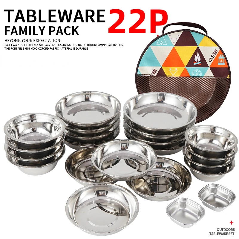 Camping Cooking Dining Set - Yeni Kamp Yemek Seti, 22 Parçalık