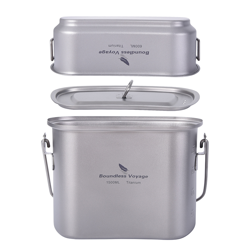 1.5L açık askeri kantin kamp y - Camping Cooking Container incelemesi ve fiyatı